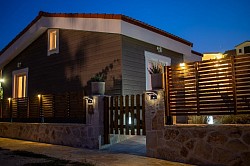 Entrance at night