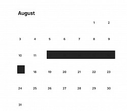 Availiability August 2026