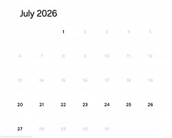 Availiability July 2026
