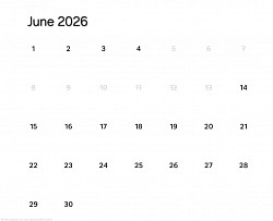 Availiability June 2026
