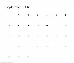 Availiability September 2026