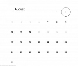 Availiability August 2026